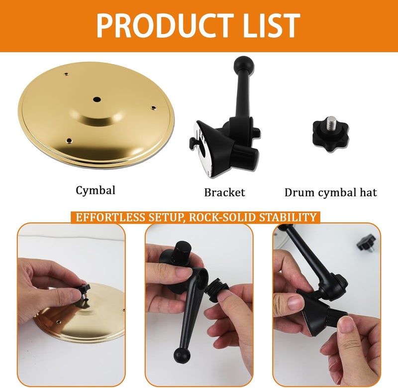 SKAHEE Car Cymbal Air Vent Mounted Mini Drum Crash Cymbal For Car Vent - Image 5